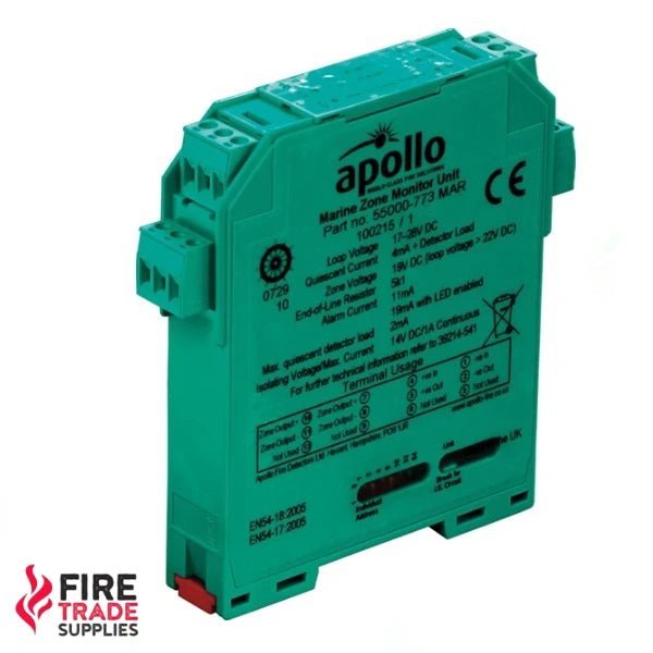 55000 - 773MAR XP95 Marine DIN - Rail Zone Monitor Module - Fire Trade Supplies