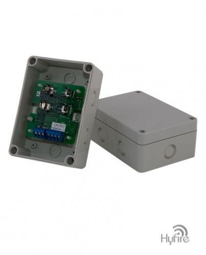 HFW-BOM-01 Wireless Single channel Powered Output Module C/W Back Box and Batteries(Requires PSU) - Fire Trade Supplies