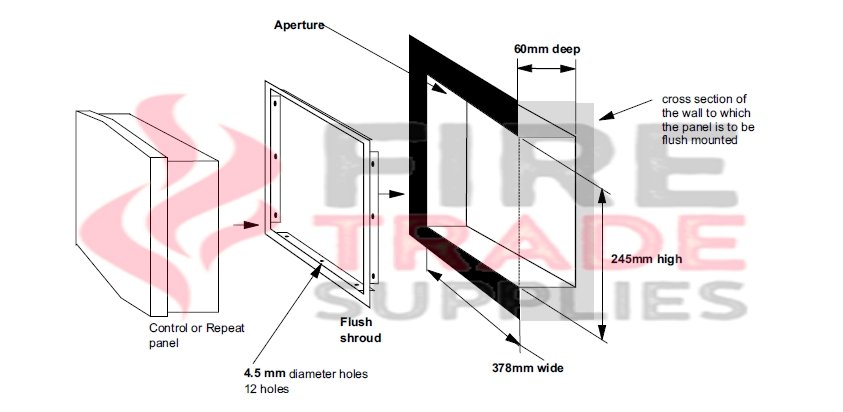 Honeywell Gent 13270-29 Flush Mounting Plate For Gent Xenex Panels - Fire Trade Supplies