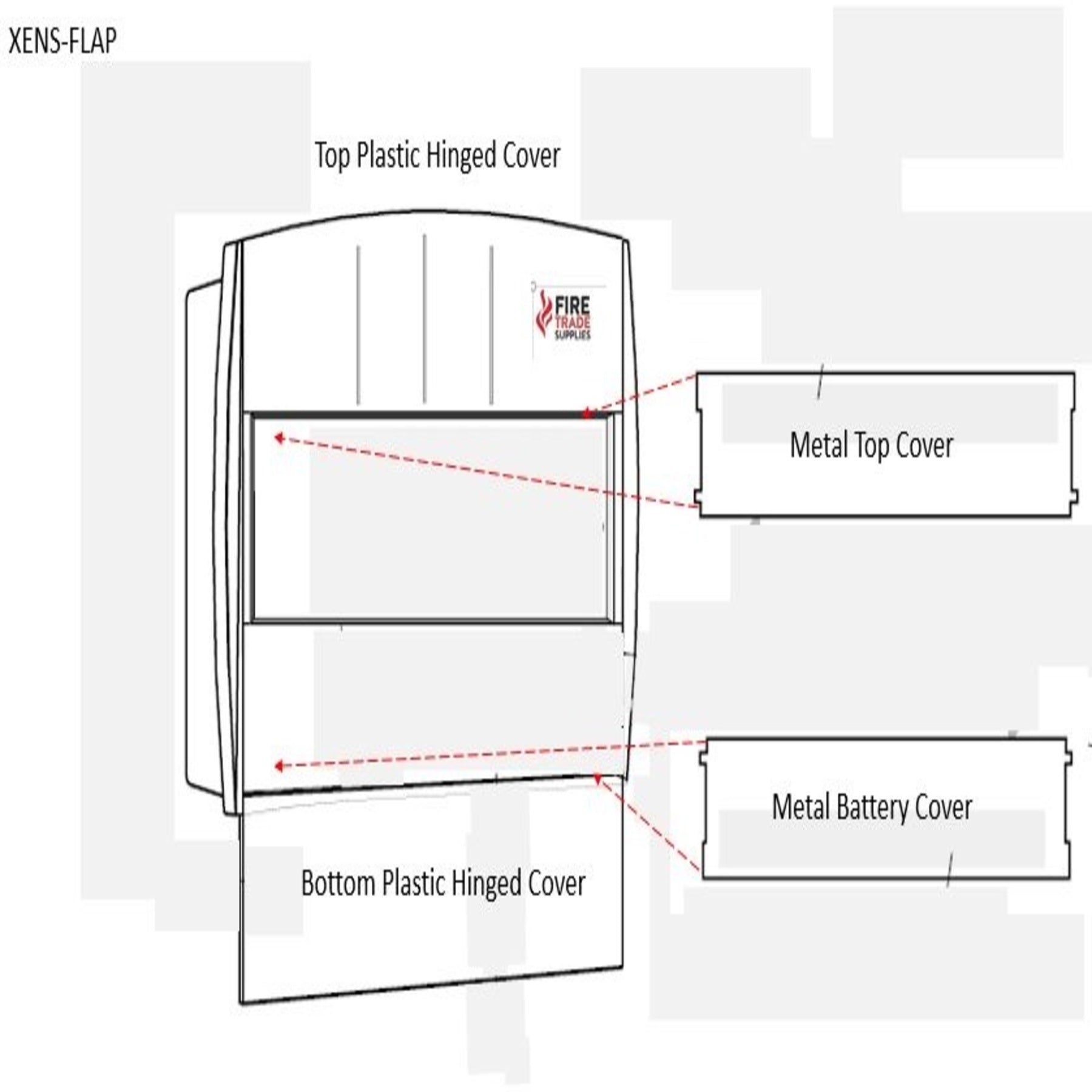 Honeywell Gent Xens-Flap Xenex Replacement Panel Cover Flaps & Battery Cover Plates - Fire Trade Supplies