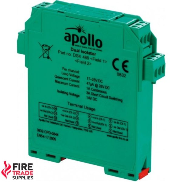 55000-802 Apollo XP95 Din Rail Dual Isolator - Fire Trade Supplies
