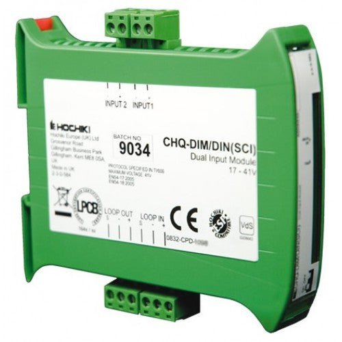 CHQ-DIM2/DIN(SCI) Dual Input Module - DIN Enclosure with SCI - Fire Trade Supplies