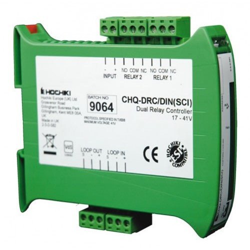 CHQ-DRC2/DIN(SCI) Dual Relay Controller - DIN Enclosure with SCI - Fire Trade Supplies