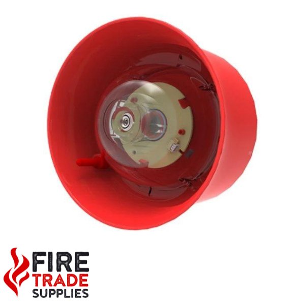 CHQ-WSB2/RL Wall Sounder Beacon - Red case, red LEDs - Fire Trade Supplies