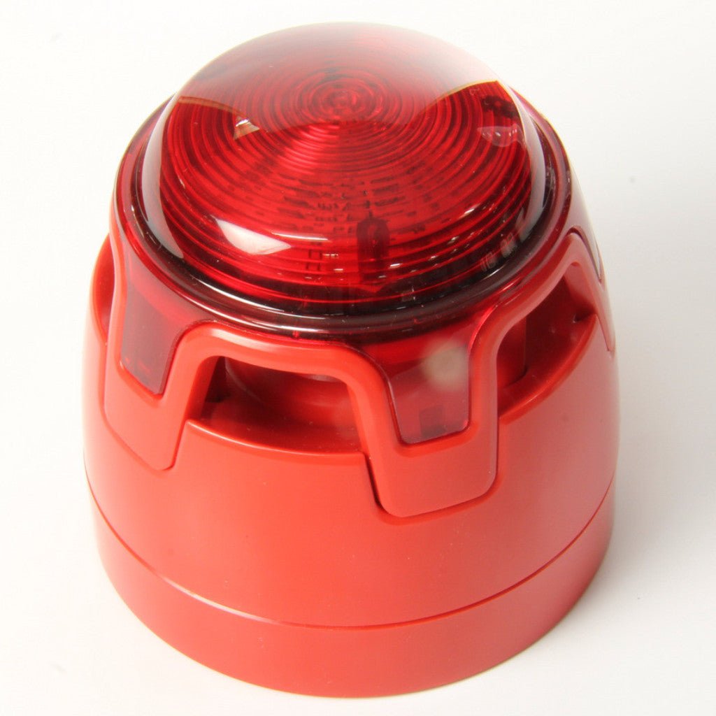 CWSS-RR-S3 KAC Red Body Shallow Base Red Sounder Beacon - Fire Trade Supplies