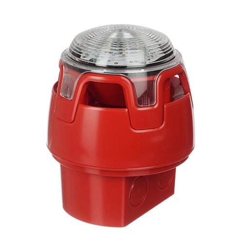 CWSS-RW-W5 KAC Red Body Deep Base Red LED Sounder Beacon (IP65) - Fire Trade Supplies