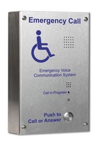 EVC302S C-Tec Handsfree Duplex EVC Disabled Refuge Stainless Steel Outstation (Surface Mounted) - Fire Trade Supplies