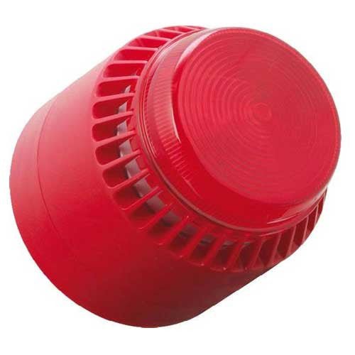 FL/SV/RL/R/S/SWITCH Fulleon Flashni Red Sounder Beacon Shallow Base - Fire Trade Supplies