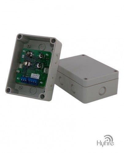 HFW-BOM-01 Wireless Single channel Powered Output Module C/W Back Box and Batteries(Requires PSU) - Fire Trade Supplies