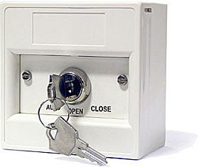 K21SWS-11 KAC White 2 Position Keyswitch (Trapped key) - Fire Trade Supplies