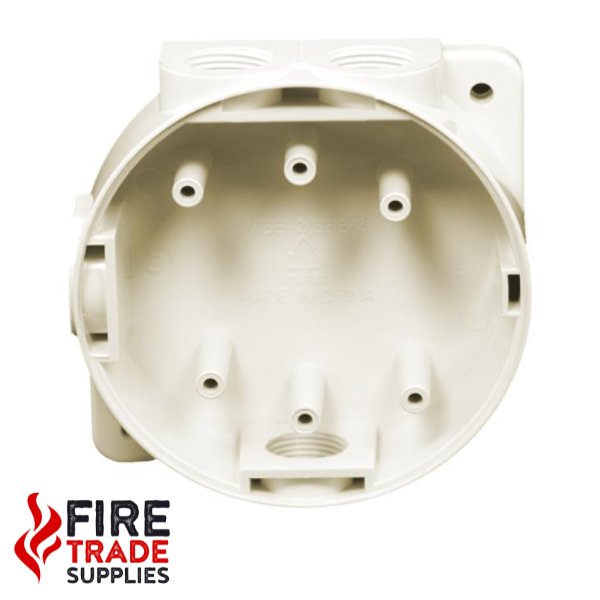 MBB-2 Mounting Back Box with Glands - Ivory - Fire Trade Supplies