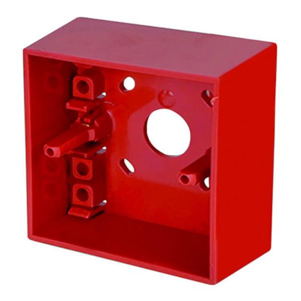 SR MOUNTING BOX Surface Mounting Call Point Back Box (Red) - Fire Trade Supplies